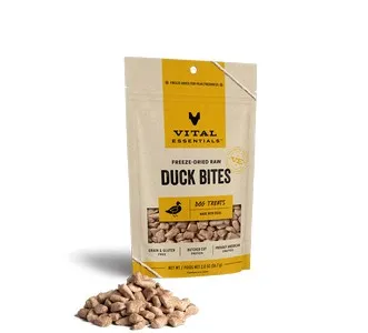 1ea 2oz Vital Essentials Freeze Dried Duck Bites - Treat